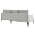 Modway Evermore Right-Facing Upholstered Fabric Sectional Sofa - Light Gray EEI-6012-LGR
