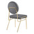Modway Craft Performance Velvet Dining Side Chairs - Set Of 2 - Gold Gray EEI-6581-GLD-GRY