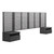 Modway Render Wall Mount King Headboard And Modern Nightstands Charcoal Mod 7117 Cha