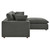 Modway Commix Down Filled Overstuffed Sectional Sofa - Gray EEI-6510-GRY