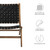 Modway Saorise Wood Accent Lounge Chair - Walnut Black EEI-6542-WAL-BLK