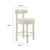 Modway Toulouse Boucle Fabric Counter Stool - Set Of 2 - Ivory Silver EEI-6707-IVO-SLV