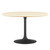 Modway Lippa 48 Round Artificial Travertine Dining Table Eei 6755 Blk Tra