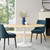 Modway Lippa 60" Oval Artificial Travertine Dining Table EEI-6757-WHI-TRA