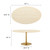 Modway Lippa 60" Oval Artificial Travertine Dining Table EEI-6759-GLD-TRA