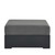 Modway Tahoe Outdoor Patio Powder-Coated Aluminum Ottoman - Gray Charcoal EEI-6627-GRY-CHA