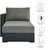 Modway Tahoe Outdoor Patio Powder-Coated Aluminum Modular Left-Facing Chaise Lounge - Gray Charcoal EEI-6632-GRY-CHA