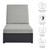 Modway Tahoe Outdoor Patio Powder-Coated Aluminum Chaise Lounge Chair - Gray Gray EEI-6634-GRY-GRY