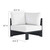 Modway Tahoe Outdoor Patio Powder-Coated Aluminum 3-Piece Sectional Sofa Set - Gray White EEI-6668-GRY-WHI