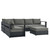 Modway Tahoe Outdoor Patio Powder Coated Aluminum 5 Piece Sectional Sofa Set Gray Charcoal Eei 6674 Gry Cha