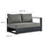 Modway Tahoe Outdoor Patio Powder-Coated Aluminum 5-Piece Sectional Sofa Set - Gray Charcoal EEI-6674-GRY-CHA