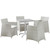 5 Piece Outdoor Patio Dining Set By Modernway 5 1760 7 Whi Set 5 1760 7 Whi Set