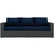Outdoor Patio Sunbrella Sofa By ModernWay 5-1860-3-NAV