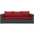 Outdoor Patio Sunbrella Sofa By ModernWay 5-1860-3-RED