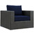 3 Piece Outdoor Patio Sunbrella Sectional Set By ModernWay 5-1891-3-NAV-SET