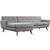 Left Facing Upholstered Fabric Sectional Sofa By Modernway 5 2068 7 Set 5 2068 7 Set