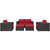 5 Piece Outdoor Patio Sofa Set By ModernWay 5-2158-5-RED-SET
