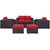 8 Piece Outdoor Patio Sofa Set By ModernWay 5-2159-5-RED-SET