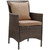 Outdoor Patio Wicker Rattan Dining Armchair Set Of 4 By ModernWay 5-4031-2-MOC