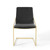 Performance Velvet Dining Armchair By ModernWay 5-3799-7-BLK