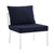 3 Piece Outdoor Patio Aluminum Sectional Sofa Set By ModernWay 5-3782-23-NAV