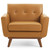 Top-Grain Leather Living Room Lounge Accent Armchair By ModernWay 5-3734-20