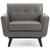Top-Grain Leather Living Room Lounge Accent Armchair By ModernWay 5-3734-7