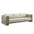 Rustic Coastal Outdoor Patio Sunbrella Sofa And Fire Pit Set By ModernWay 5-3654-12-BEI-SET