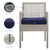 Outdoor Patio Wicker Rattan Dining Armchair Set Of 2 By ModernWay 5-3561-7-NAV