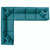 6 Piece Down Filled Overstuffed Sectional Sofa Set By ModernWay 5-3361-20