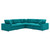 5 Piece Down Filled Overstuffed Sectional Sofa By Modernway 5 3359 20 5 3359 20