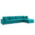 5 Piece Down Filled Overstuffed Sectional Sofa Set By Modernway 5 3358 20 5 3358 20