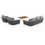 4 Piece Outdoor Patio Aluminum Sectional Sofa Set By ModernWay 5-3167-23-GRY-SET