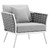 4 Piece Outdoor Patio Aluminum Sectional Sofa Set By ModernWay 5-3167-23-GRY-SET
