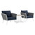 3 Piece Outdoor Patio Aluminum Sectional Sofa Set By Modernway 5 3163 23 Nav Set 5 3163 23 Nav Set