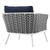 3 Piece Outdoor Patio Aluminum Sectional Sofa Set By ModernWay 5-3163-23-NAV-SET