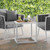 Outdoor Patio Aluminum Side Table By ModernWay 5-3022-23-NAT