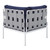 Sunbrella Outdoor Patio Aluminum Corner Chair By ModernWay 5-4540-7-NAV