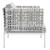 Sunbrella Basket Weave Outdoor Patio Aluminum Armchair By ModernWay 5-4541-20-GRY