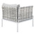 Sunbrella Basket Weave Outdoor Patio Aluminum Armchair By ModernWay 5-4541-20-GRY