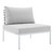 Sunbrella Basket Weave Outdoor Patio Aluminum Armless Chair By Modernway 5 4958 20 Gry 5 4958 20 Gry