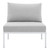 Sunbrella Basket Weave Outdoor Patio Aluminum Armless Chair By ModernWay 5-4958-20-GRY