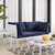 Sunbrella Outdoor Patio Aluminum Loveseat By ModernWay 5-4963-23-NAV