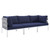 Sunbrella Outdoor Patio Aluminum Sofa By Modernway 5 4968 7 Nav 5 4968 7 Nav