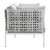 5-Piece Sunbrella Basket Weave Outdoor Patio Aluminum Seating Set By ModernWay 5-4692-20-GRY-SET
