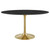 54 Oval Faux Marble Dining Table By Modernway 5 5242 7 Blk 5 5242 7 Blk