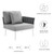 Outdoor Patio Aluminum Right-Facing Armchair By ModernWay 5-5566-23-GRY