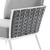 Outdoor Patio Aluminum Right-Facing Armchair By ModernWay 5-5566-23-GRY