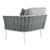 Outdoor Patio Aluminum Right-Facing Armchair By ModernWay 5-5566-23-GRY