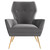 Button Tufted Performance Velvet Armchair By ModernWay 5-5020-7